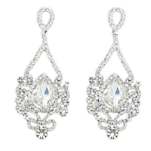 Exquisite Long Crystal Chandelier Earrings - SexyBling