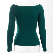 Load image into Gallery viewer, Strapless Slit Neckline Sweater - SexyBling