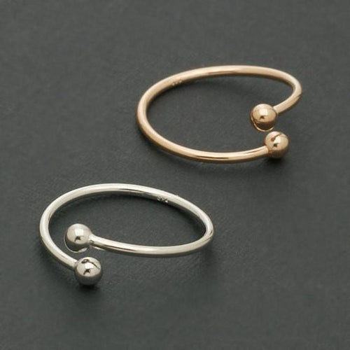 Falange Dual Ball Thin Toe Ring - SexyBling