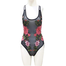 Load image into Gallery viewer, Floral Mesh Bodysuit - SexyBling