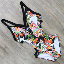 Load image into Gallery viewer, Floral One Piece Bandage Swimsuit - SexyBling