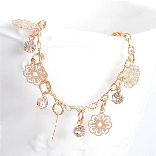 Flower Charm Anklet - SexyBling