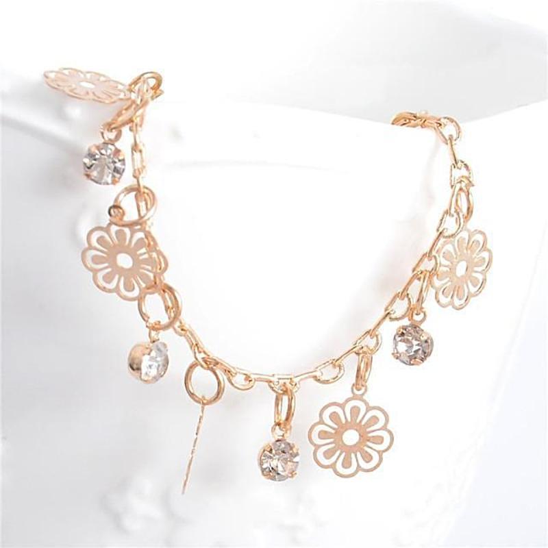 Flower Charm Anklet - SexyBling