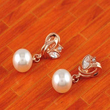 Load image into Gallery viewer, Flower Pearl Drop Earrings - SexyBling