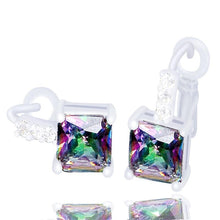 Load image into Gallery viewer, Multicolor Cubic Zirconia Hoop Earrings - SexyBling