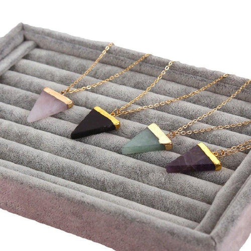 Geometric Stone Necklace - SexyBling