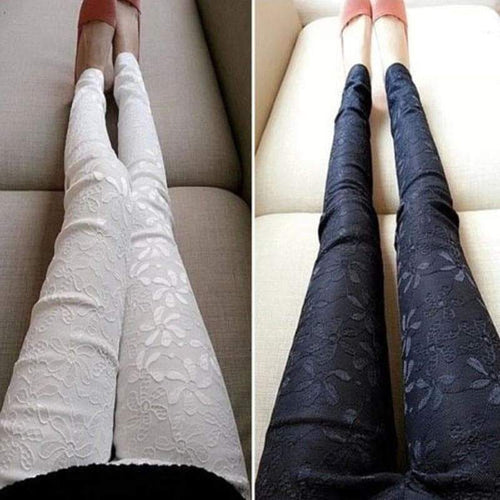 Full Length Lace Capri Pants - SexyBling
