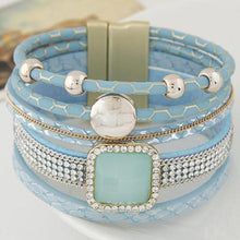 Load image into Gallery viewer, Gemstone Leather Charm Bracelets - SexyBling