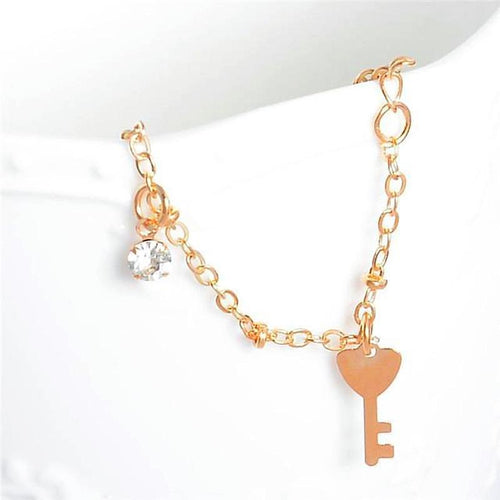 Gold Charm Anklet Bracelet - SexyBling