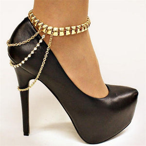 Gold Heel Chain Anklet - SexyBling