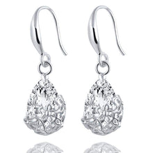 Load image into Gallery viewer, Gold Silver Crystal Drop Earrings - SexyBling