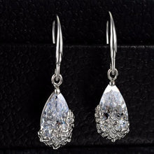 Load image into Gallery viewer, Gold Silver Crystal Drop Earrings - SexyBling
