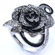Load image into Gallery viewer, Gothic Black Rose Ring - SexyBling