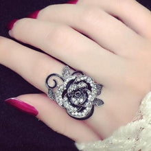 Load image into Gallery viewer, Gothic Black Rose Ring - SexyBling