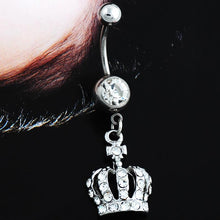 Load image into Gallery viewer, Crown Belly Button Ring - SexyBling