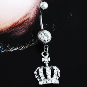 Crown Belly Button Ring - SexyBling