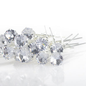 Round Crystal Rhinestone Hair Pins - SexyBling