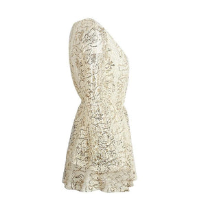 Summer Sequin Mini Loose Slit Dress - SexyBling