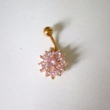 Load image into Gallery viewer, Stainless Steel Flower Crystal Piercing - SexyBling