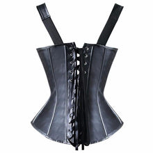 Load image into Gallery viewer, Feisty Leather Steel Boned Bondage Corset - SexyBling