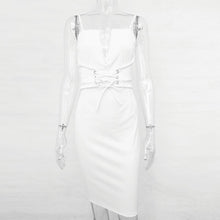 Load image into Gallery viewer, Lace Up Front Bodycon Dress - SexyBling