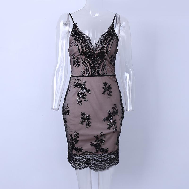 Beautiful Backless Sequin Mini Dress - SexyBling