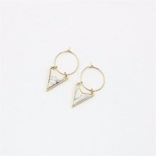 Load image into Gallery viewer, Comiya Geometric White Stones Earrings - SexyBling