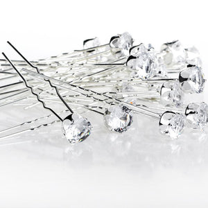 Round Crystal Rhinestone Hair Pins - SexyBling