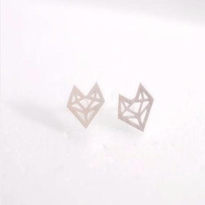 Simple Origami Fox Earrings - SexyBling