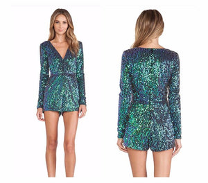 Glamorous Glitter Jumpsuit For Parties - SexyBling