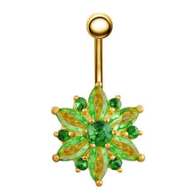 Load image into Gallery viewer, Stainless Steel Flower Crystal Piercing - SexyBling