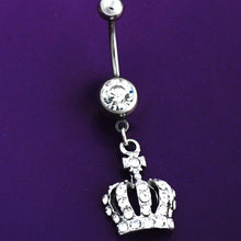 Load image into Gallery viewer, Crown Belly Button Ring - SexyBling