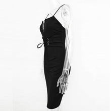 Load image into Gallery viewer, Lace Up Front Bodycon Dress - SexyBling
