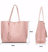 Load image into Gallery viewer, Artificial Leather Tassel Handbag - SexyBling