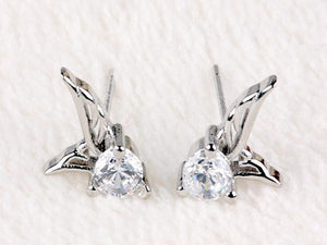 Angel Wing Rhinestone Earrings - SexyBling