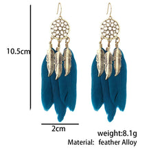 Load image into Gallery viewer, Hollow Wheel Feather Earrings - SexyBling