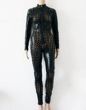 Load image into Gallery viewer, Vintage Vinyl Gotik Stripper Catsuit - SexyBling