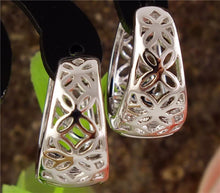 Load image into Gallery viewer, Hollow Silver Hoop Earrings - SexyBling