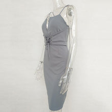 Load image into Gallery viewer, Lace Up Front Bodycon Dress - SexyBling