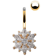 Load image into Gallery viewer, Stainless Steel Flower Crystal Piercing - SexyBling