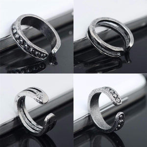 13Pc Ethnic Carved Adjustable Toe Ring - SexyBling