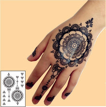 Load image into Gallery viewer, Black Henna Temporary Tattoo for Hands - SexyBling