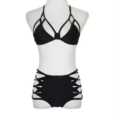 Load image into Gallery viewer, Haigh Waisted Cut Out Halter Bikini - SexyBling