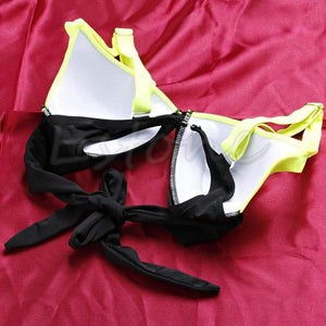 Halter Cut Out 2 Piece Bikini Set - SexyBling