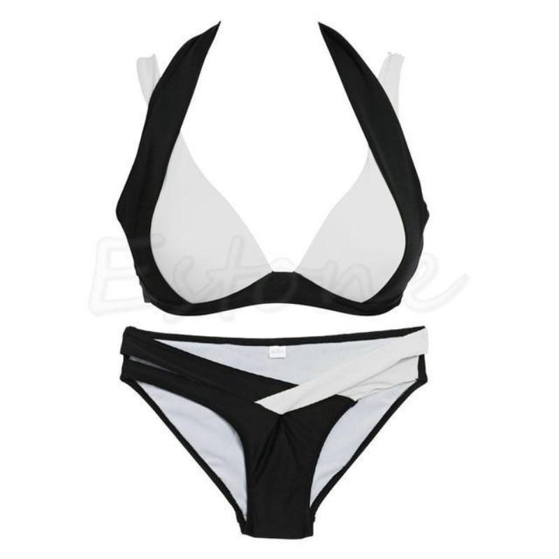 Halter Cut Out 2 Piece Bikini Set - SexyBling