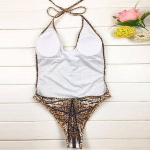 Halter One Piece Swimwear for Women - SexyBling