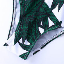 Load image into Gallery viewer, Halter Straps  Coco Palm Trees One Piece Swimsuit - SexyBling
