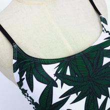Load image into Gallery viewer, Halter Straps  Coco Palm Trees One Piece Swimsuit - SexyBling
