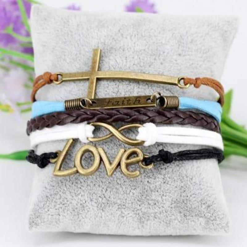 Handmade Bohemian Love Faith Charm Bracelets - SexyBling