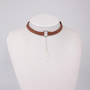 High Quality Zinc Alloy Leather Choker Necklace - SexyBling